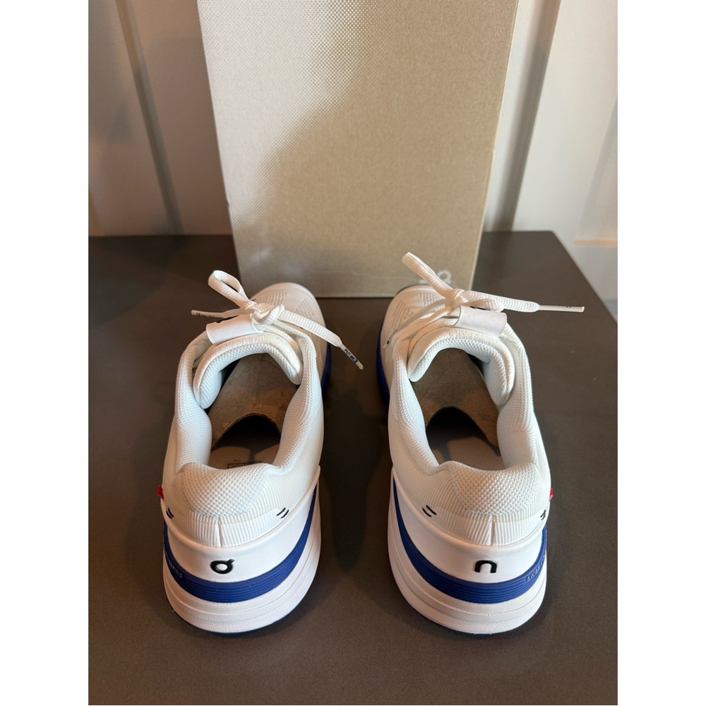 On Running Men's White and Blue Athletic Shoes - Picture 4 of 7